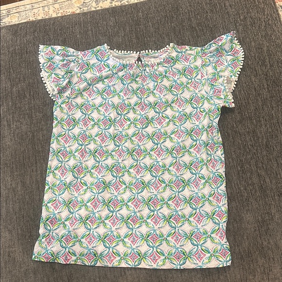 Stella Parker Tops - NWT Stella Parker Blouse Geoprint (white pink yellow blue) size small